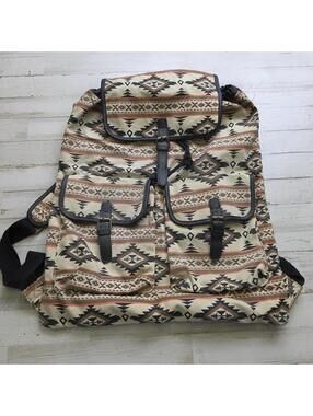 Mudd Aztec Tribal Print Backpack School Book Bag Southwestern Design - NWT